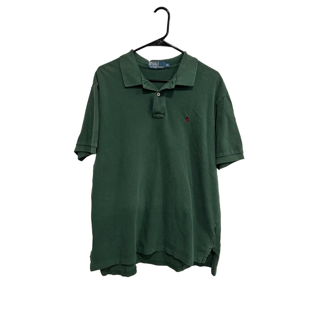 Polo Ralph Lauren Green Polo Shirt Mens XL 100% Cotton Short Sleeve Classic Styl